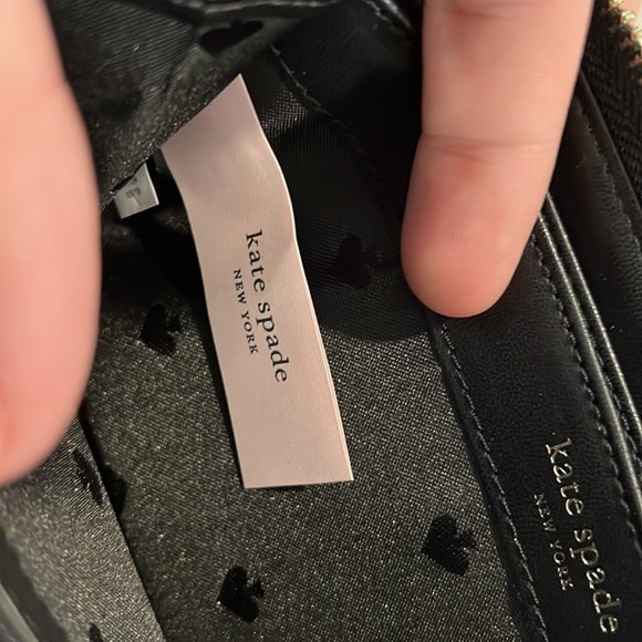 Kate Spade Large Wallet Navy Black Flowers - Picture 5 of 6